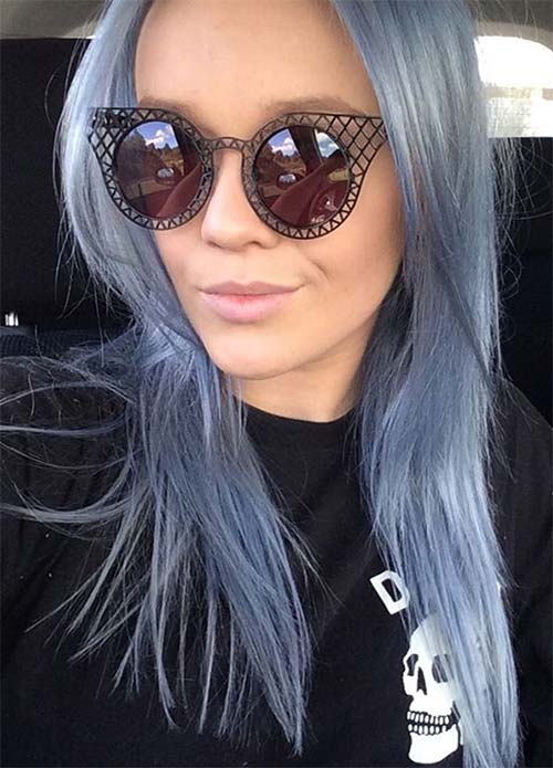Blue Denim Hair Colors: Pastel Denim Layers