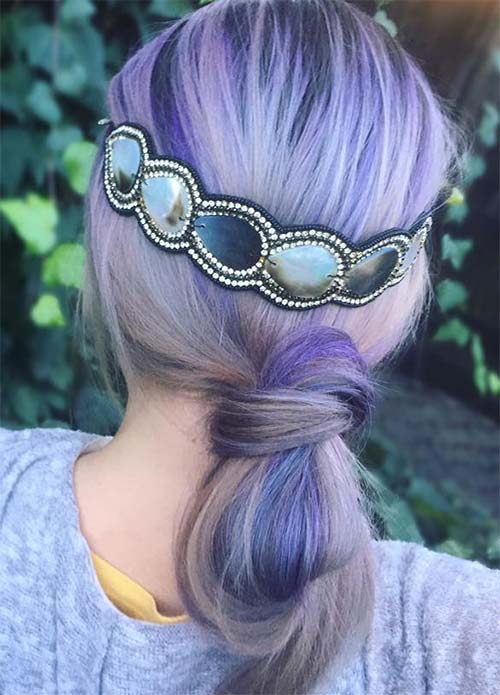 50 Lovely Purple & Lavender Hair Colors in Balayage and Ombre