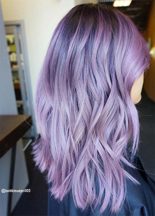 Lovely Purple & Lavender Hair Colors in Balayage and Ombre