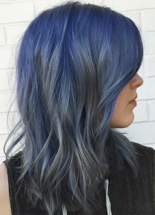 Blue Denim Hair Colors: Smoke in the Water Color Melt