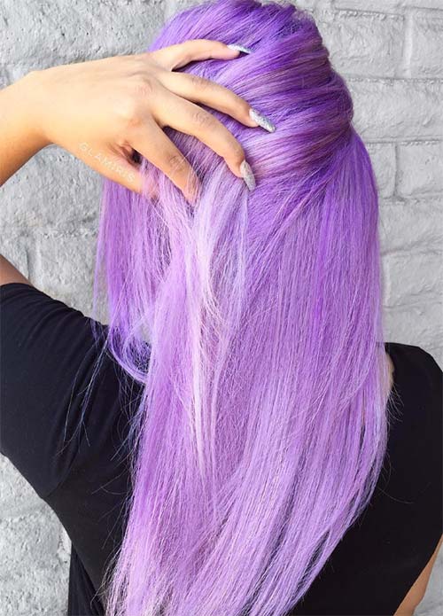 Lovely Purple & Lavender Hair Colors in Balayage and Ombre
