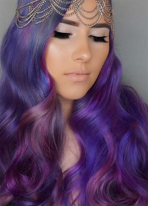 50 Lovely Purple & Lavender Hair Colors in Balayage and Ombre