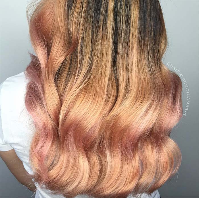 Rose Gold Hair Color Ideas