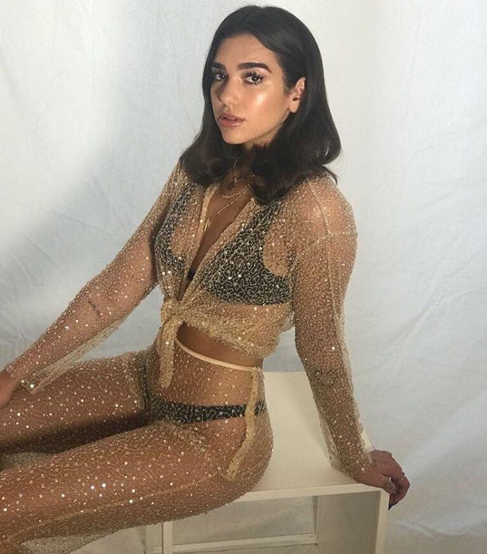 Sexy Celebrity Edition Sheer, Shimmery and Revealing sheer two-piece
